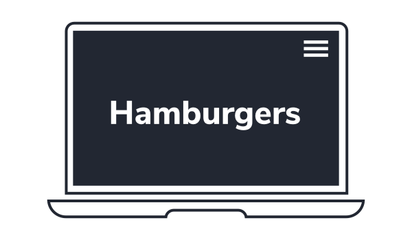 three horizontal lines representing a 'hamburger' menu icon